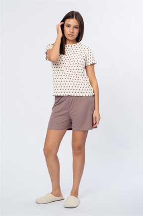 Пижама женская "Фрутти", какао